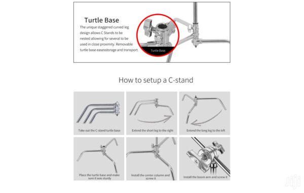 Professional C-Stand with Boom Arm k-1f