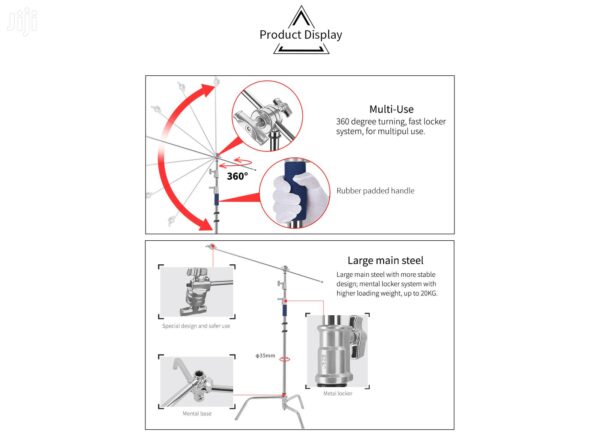 Professional C-Stand with Boom Arm k-1f