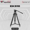 E-Image EK610 Professional Compact Tripod with Fluid Head (65mm)