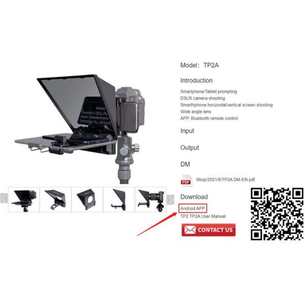 FeelWorld TP2A Portable Teleprompter for Smartphone/Tablet/DSLR