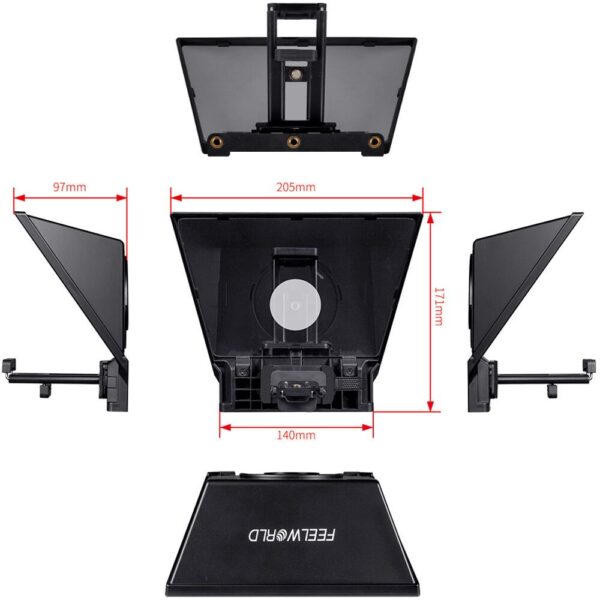 FeelWorld TP2A Portable Teleprompter for Smartphone/Tablet/DSLR