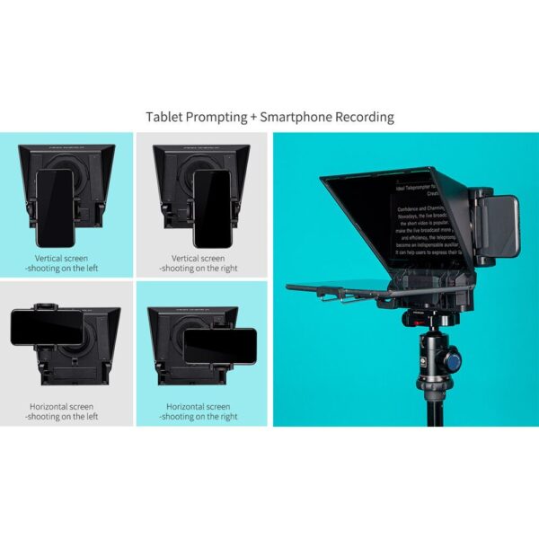 FeelWorld TP2A Portable Teleprompter for Smartphone/Tablet/DSLR