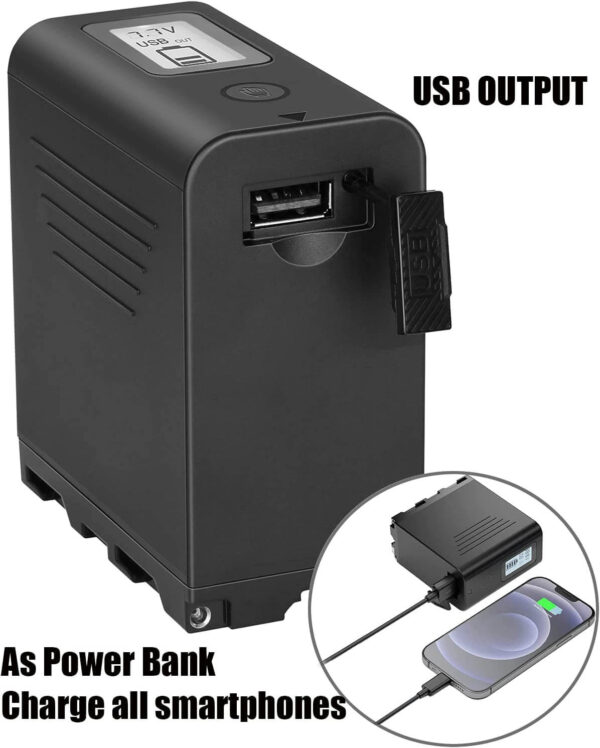 Beston NP-F970 Battery LCD Replacement for Sony