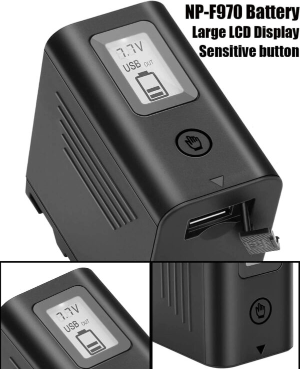 Beston NP-F970 Battery LCD Replacement for Sony
