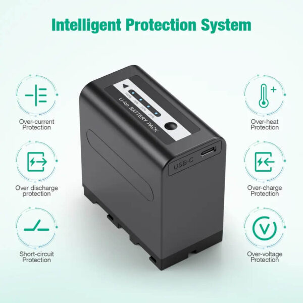 Beston NP-F970 PD 30W 10500mAh 7.2v Digital USB Rechargeable Lithium ion Battery For Sony