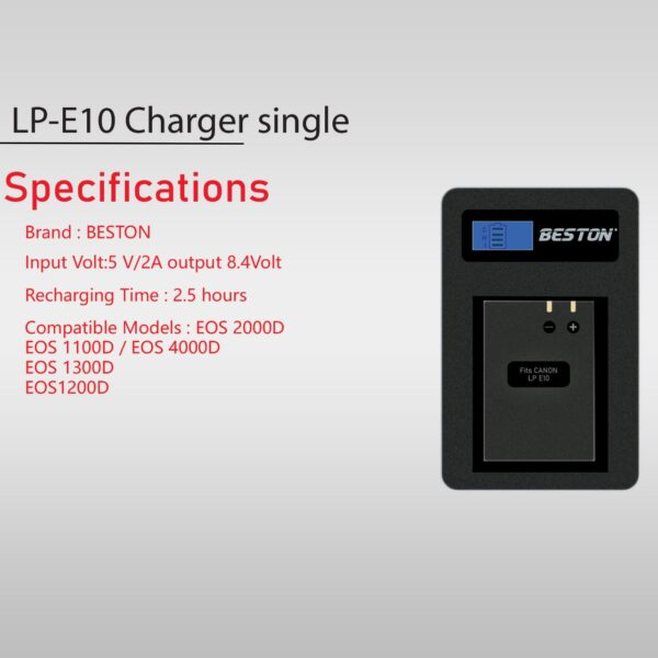 BESTON LP-E10 USB Charger for Canon
