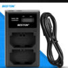 BESTON FZ100 LCD Dual USB Charger (Micro USB Type-C) for Sony Camera Batteries NP-FZ100 NPFZ100