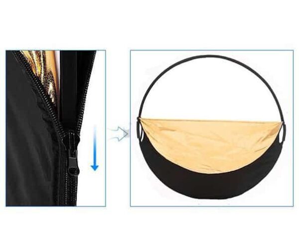 Reflector 5in1 Circle 82cm Black, Silver, White, Gold and diffuser
