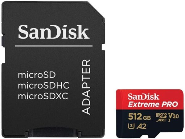 SanDisk Extreme PRO microSDXC UHS-I A2 V30 + Adapter