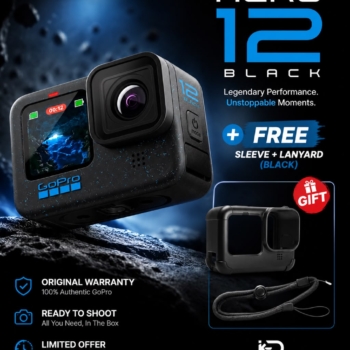 GoPro HERO12 Black + sleeve + lanyard