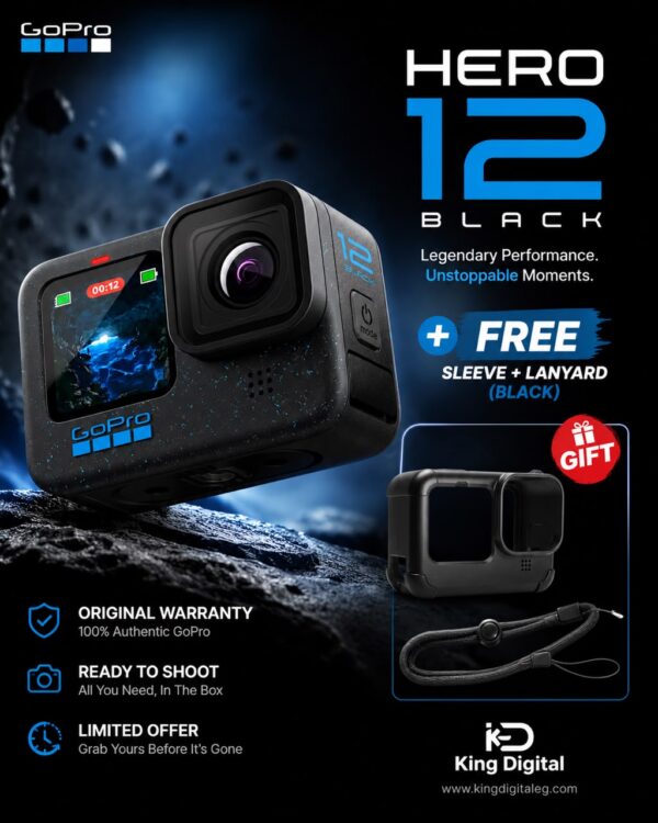 GoPro HERO12 Black + sleeve + lanyard