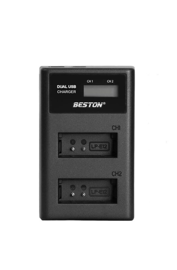 Beston Dual Charger for LP-E12 USB/Type C for Canon