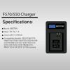BESTON NP-F550 /NP-F570 USB Charger for Sony