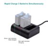 FB AHDBT-901 DC Triple Charger for GoPro Hero 9 Battery Charger 3-Slot Charging Base