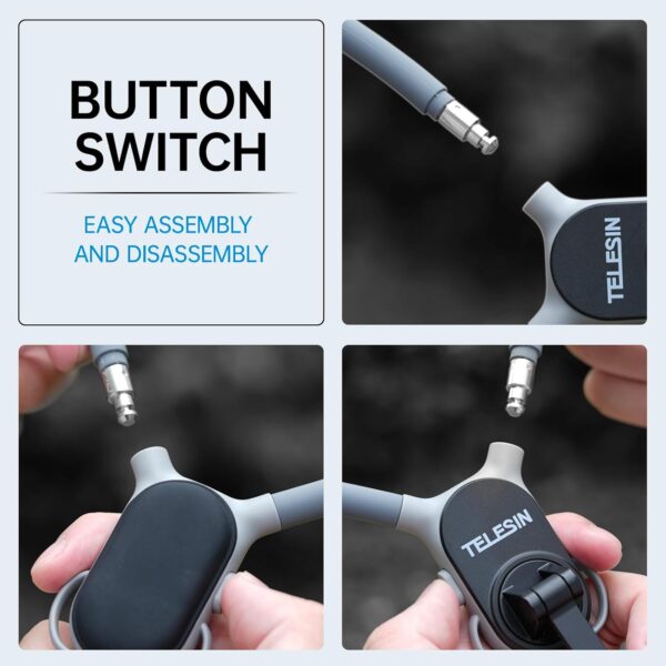 TELESIN Magnetic Neck Mount for Smartphones | Hands-Free POV Vlog Neck Holder with Adjustable Chest Strap
