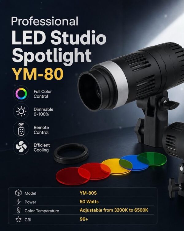 spot light YM-80 + stand 2M (for makeup artists)  / سبوت لايت YM-80 + ستاند 2 متر