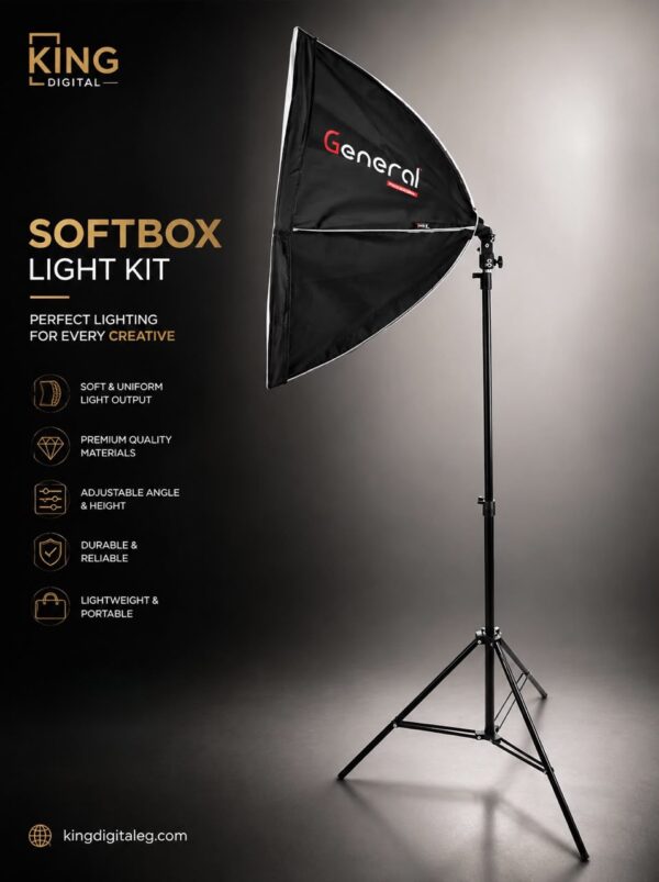 LED Soft Box Light Kit + Grid