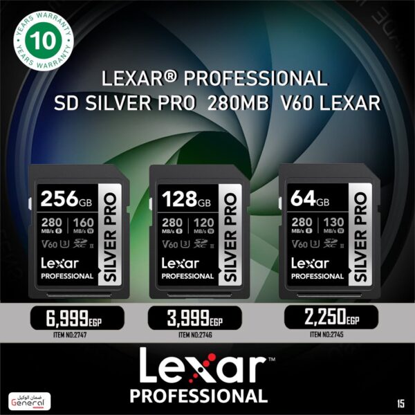 lexar professional SD silver pro 128GB V60