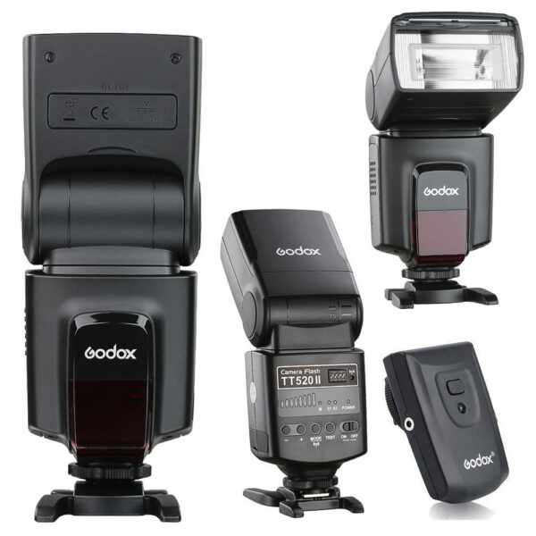 Godox flash TT520 II Speedlight + BC-1002F Charger Camelion 2500