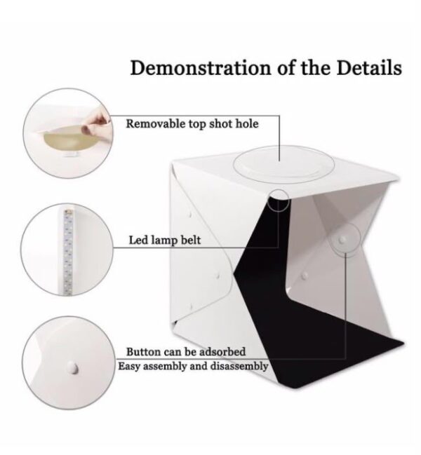 WhatsApp Image 2026-08-05 at 5.15.48 PM (2) light tent 40*40 ( 2 LED ) / بوكس تصوير منتجات