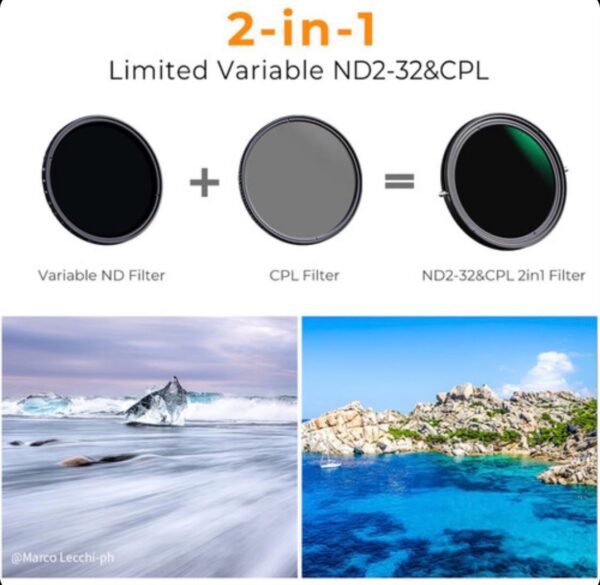 WhatsApp Image 2026-08-12 at 6.52.30 PM (3) K&F 52mm CPL+Variable-Fader NDX ND2-ND32- Green