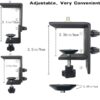 Desk Mount Stand, 12-20inch Tabletop C Clamp Mount Stand, Adjustable Table Aluminum Light Stand with Standard 1/4" Screw Tip for DSLR Camera, Ring Light, Video Light, Panel Light