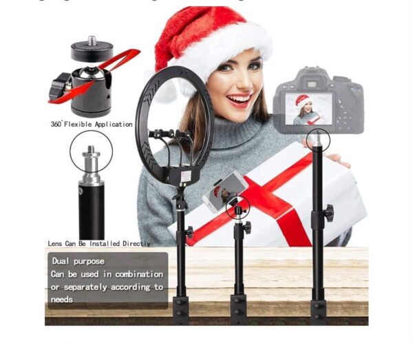 Desk Mount Stand, 12-20inch Tabletop C Clamp Mount Stand, Adjustable Table Aluminum Light Stand with Standard 1/4" Screw Tip for DSLR Camera, Ring Light, Video Light, Panel Light